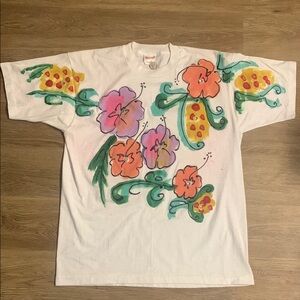 Vintage single stitch men’s XL water color design T shirt